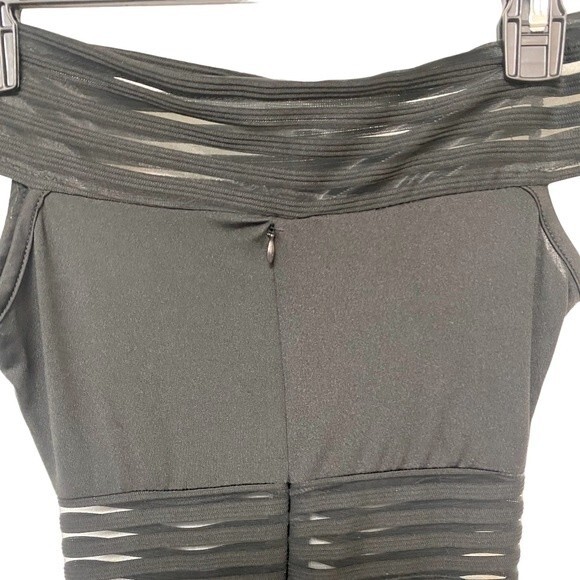 Unbranded Women’s Off Shoulder Sheer Black Dress - Picture 5 of 7